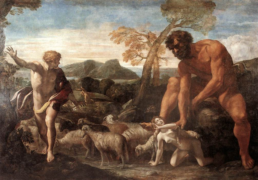 Norandino og Lucina opdaget af Ogeren - Giovanni Lanfranco