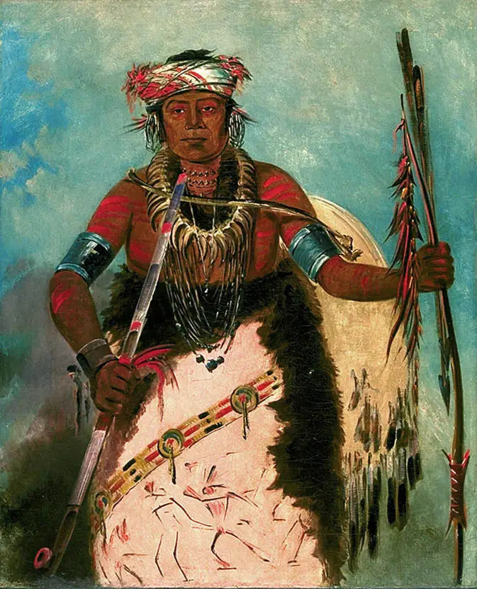 Notch-ee-níng-a, Sans Cœur, (kaldet Nuage Blanc), Chef de la Tribu - George Catlin