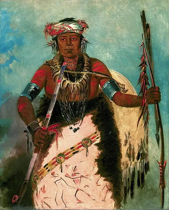 Notch-ee-níng-a, Sans Cœur, (kaldet Nuage Blanc), Chef de la Tribu - George Catlin