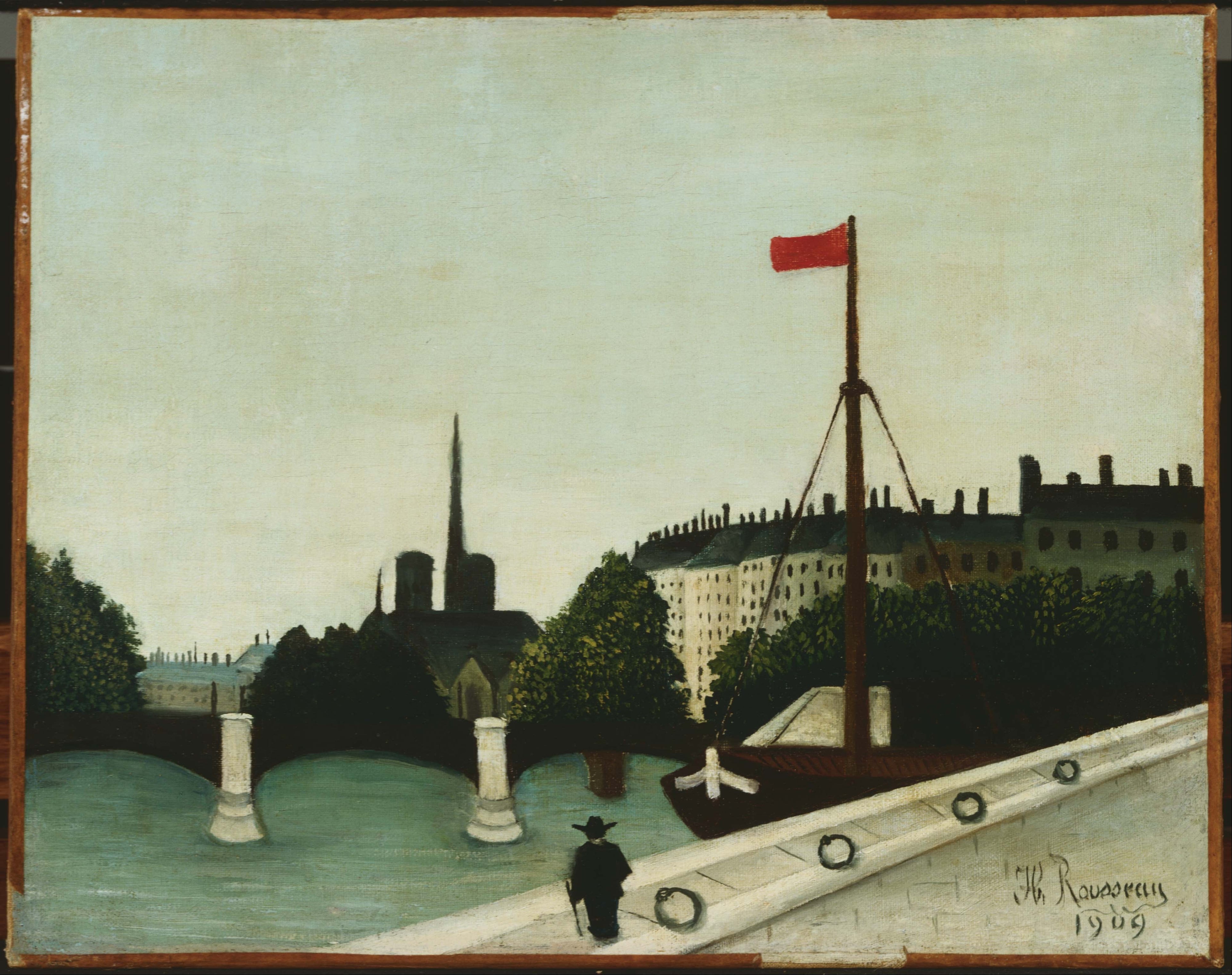 Notre-Dame set fra Quai Henri IV - Henri Rousseau