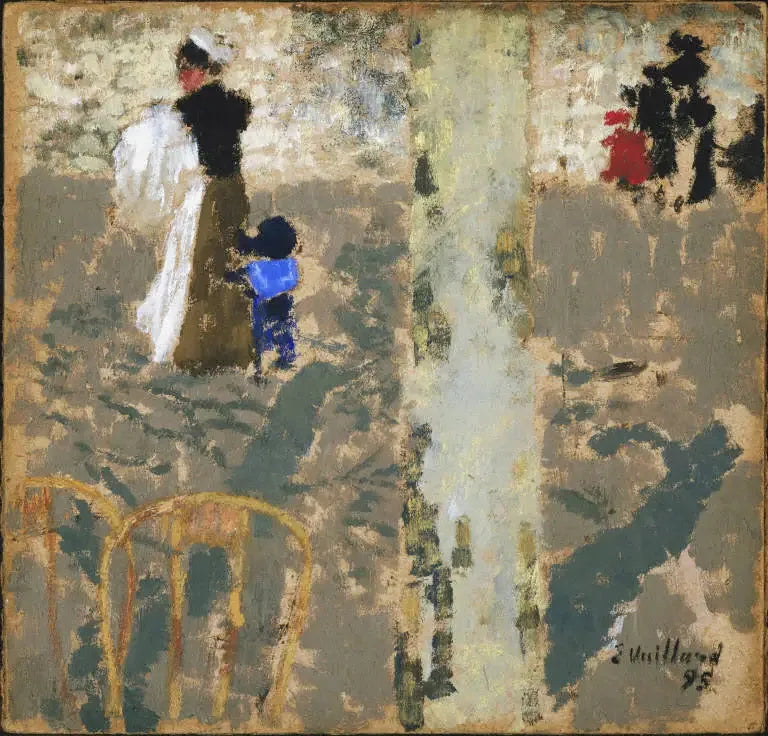 Barnepige og barn i marinert kostume - Édouard Vuillard