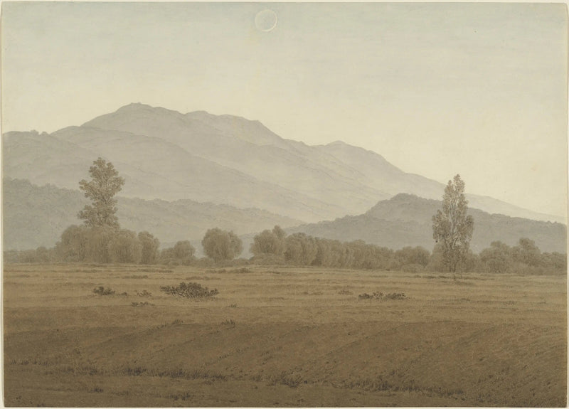 Ny Måne over Kæmpebjergene - Caspar David Friedrich