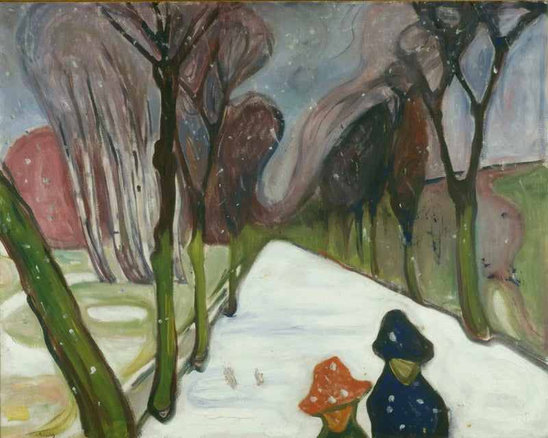 Ny sne på avenue - Edvard Munch