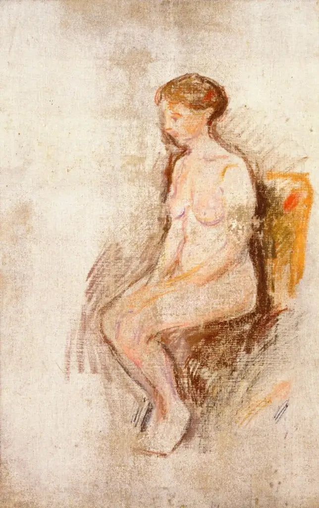 Nu assis - Edvard Munch image 1 copie peinte à la main à l’huile