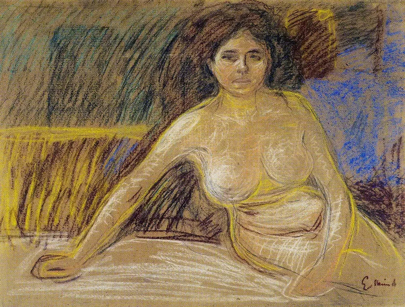 Nu siddende - Edvard Munch