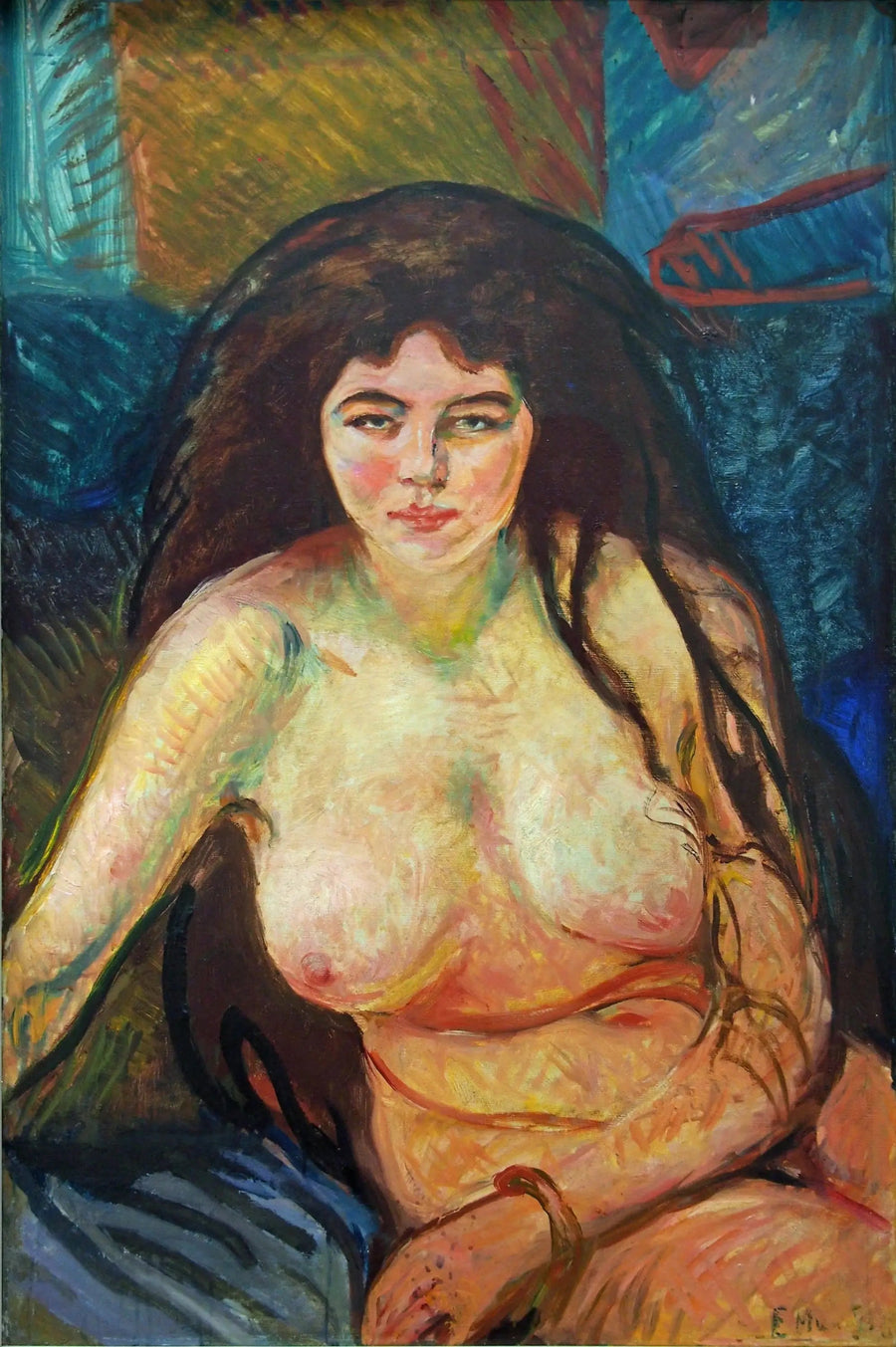 Nu siddende - Edvard Munch