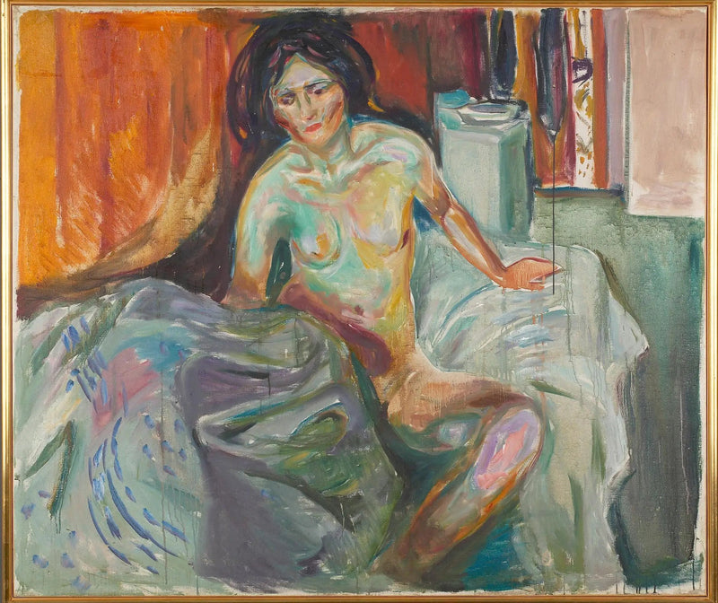 Nu siddende: morgen - Edvard Munch