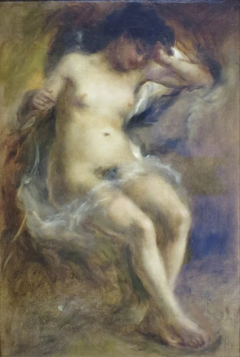 Nu siddende - Pierre-Auguste Renoir
