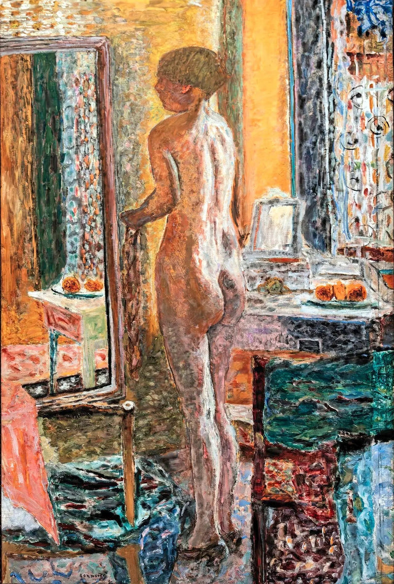 Nu ved spejlet - Pierre Bonnard