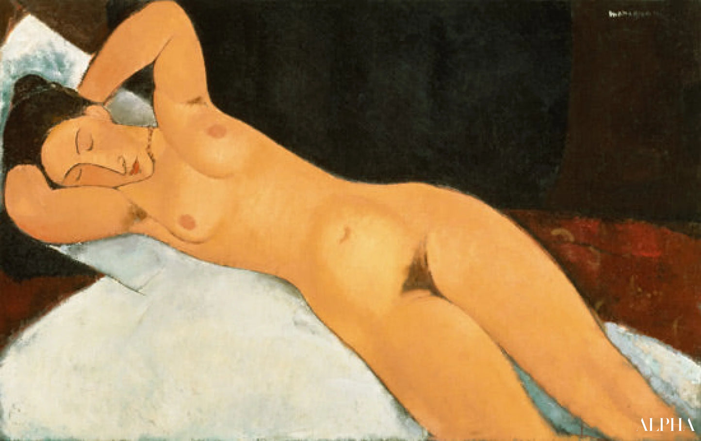 Nu med kæden af col - Amedeo Modigliani - Reproduktioner af malerier og højkvalitets malerier
