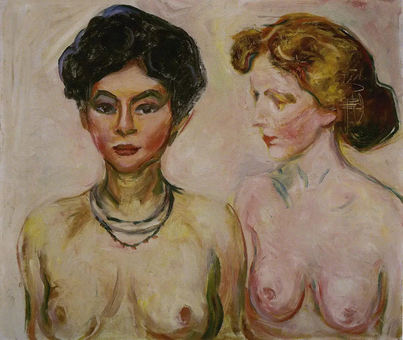 Nu blond og brun - Edvard Munch