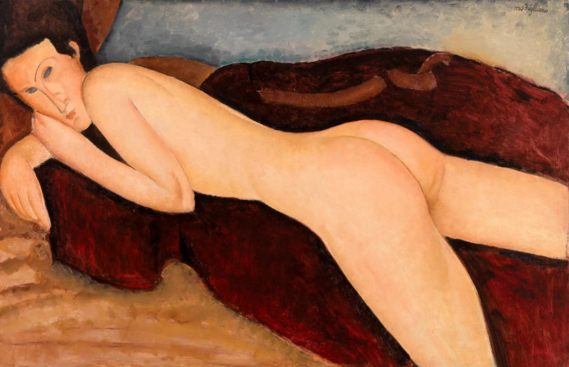 Nu liggende set fra ryggen - Amedeo Modigliani