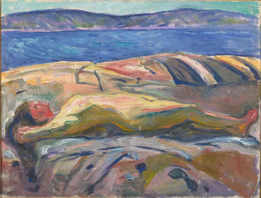 Nu liggende på klipperne - Edvard Munch