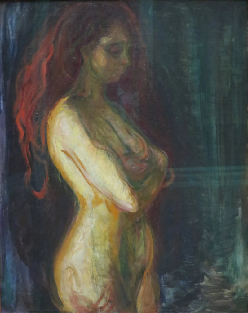 Nu med profilen vendt mod højre - Edvard Munch
