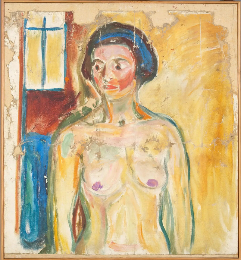 Nu stående: halvdagsportræt - Edvard Munch