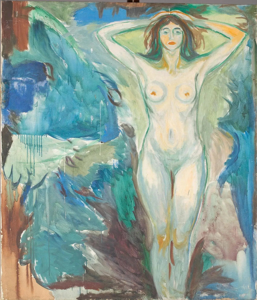 Nu står på en blå baggrund - Edvard Munch