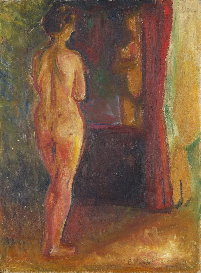 Nu foran sit spejl - Edvard Munch