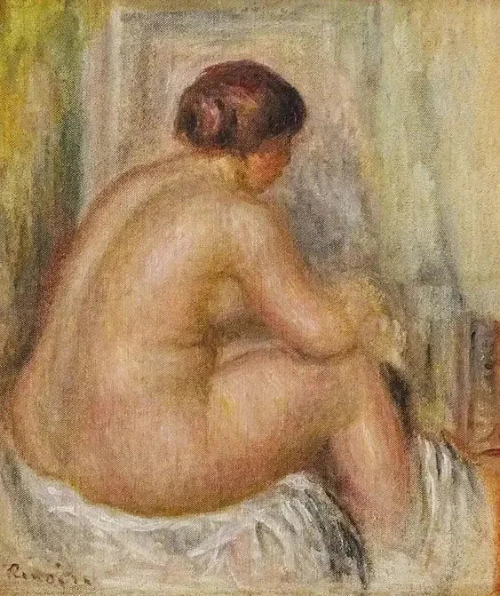 Set fra ryggen, siddende - Pierre-Auguste Renoir