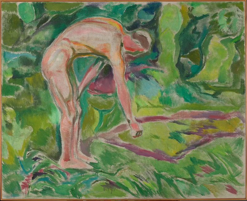 Nu mand bøjer sig frem i skoven - Edvard Munch