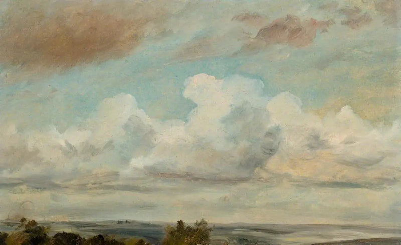 Cumulus skyer over et landskab - John Constable