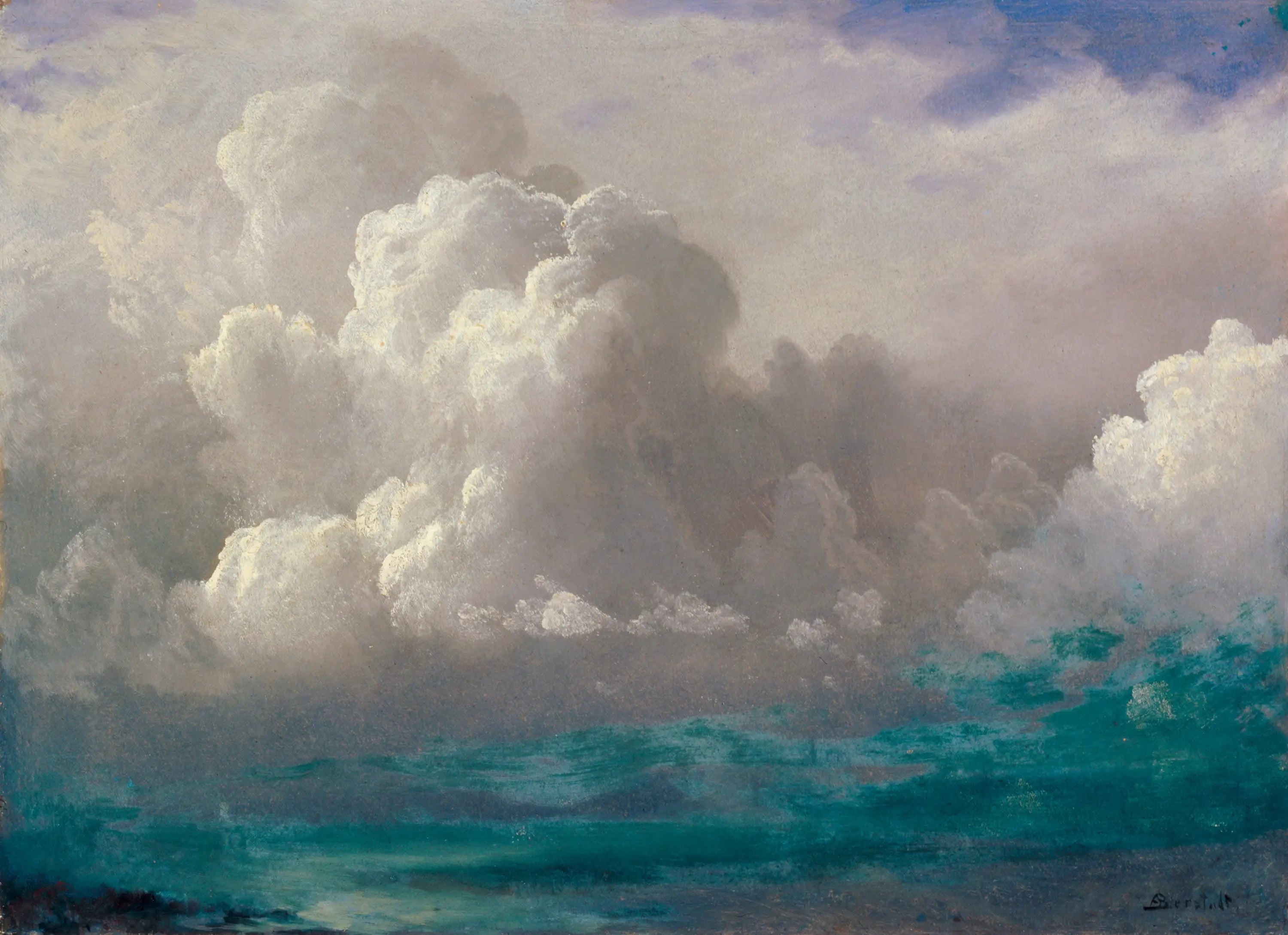 Nuages d'orage - Albert Bierstadt image 1 reproduction de peinture à l’huile