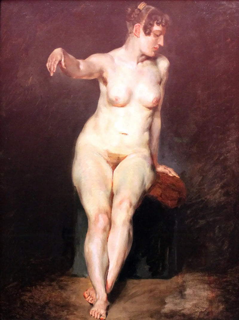 Nøgen siddende, Frøken Rose - Eugène Delacroix
