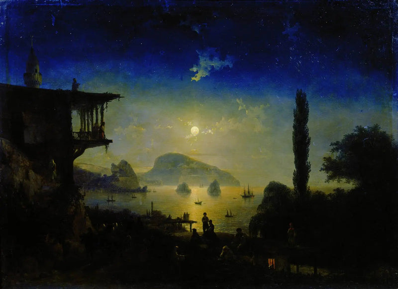 Måne nat i Krim, Gurzuf - Ivan Aïvazovski