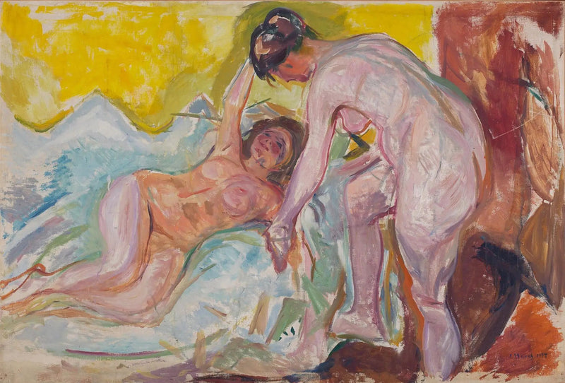 Kvindelige nøgne, siddende og liggende - Edvard Munch