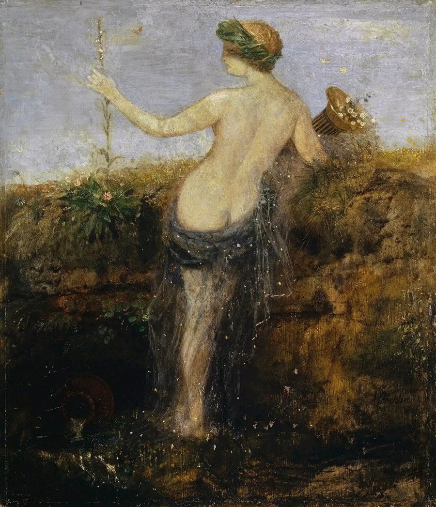 Nymfe ved overflodshornet - Arnold Bøcklin