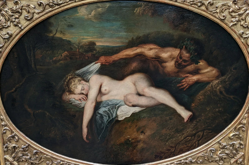Nymfe og Satyr - Antoine Watteau