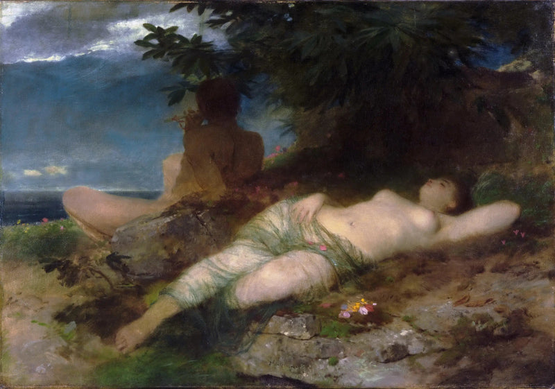 Nymfe og Satyr - Arnold Böcklin