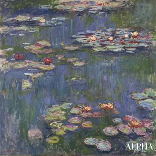 Nymphéas,1916 - Claude Monet - Reproductions de tableaux et peintures haut de gamme