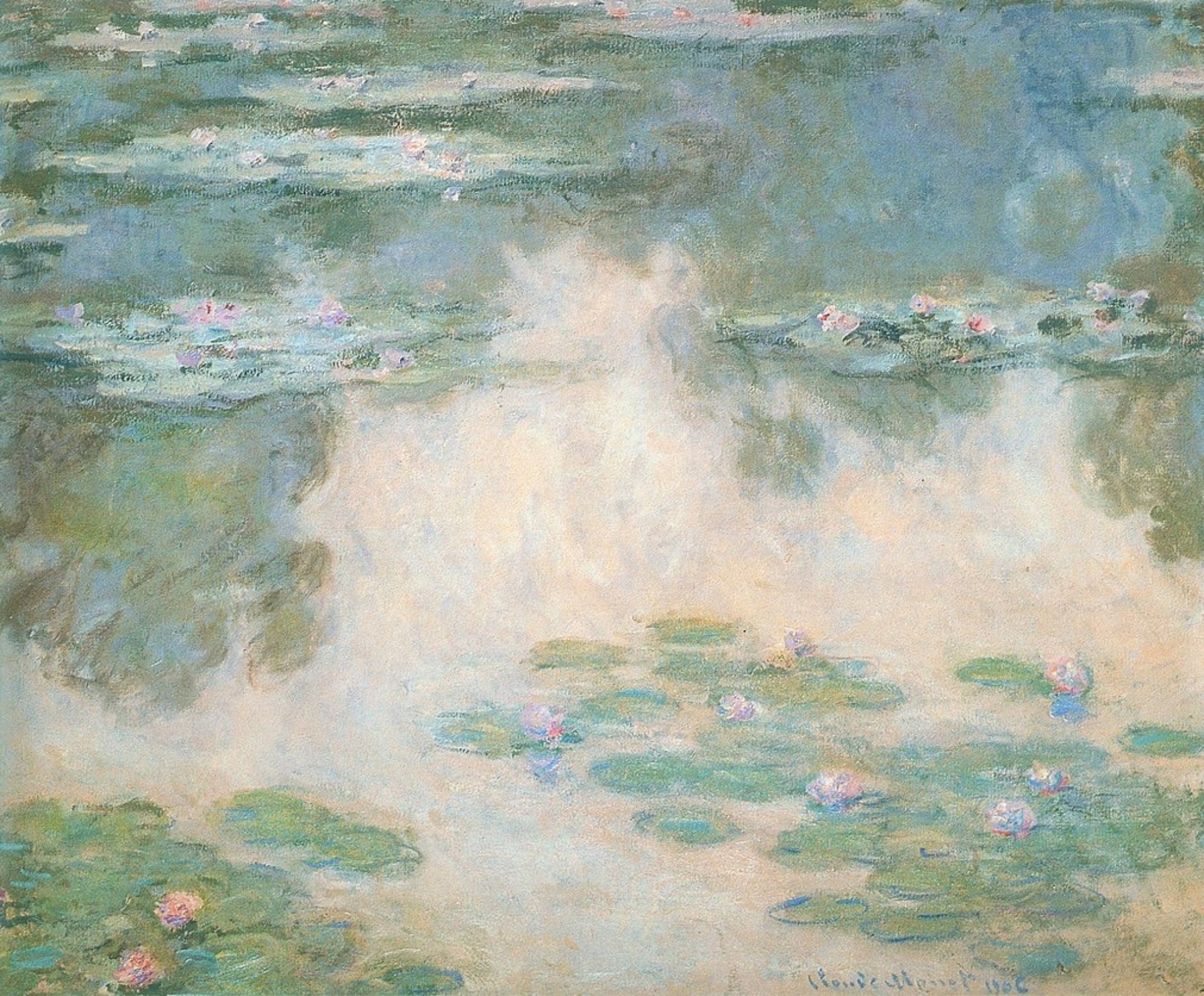 Reproduction du tableau « Nymphéas - Claude Monet » par Alpha Reproduction en peinture à l’huile