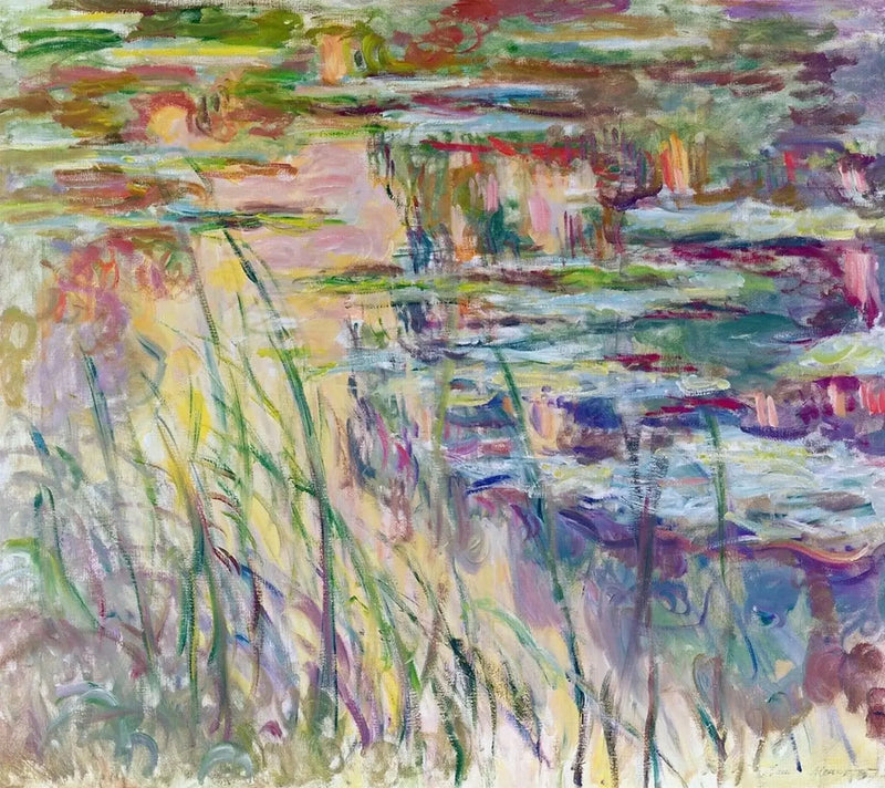 Åkander, refleksioner over vandet W1718 - Claude Monet