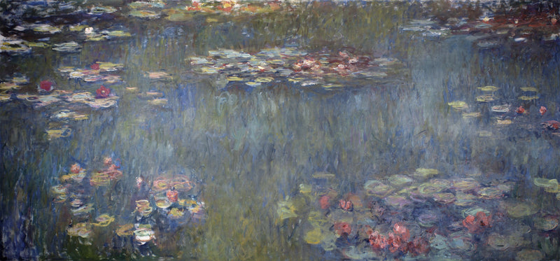 The Water Lilies Basin, grønne refleksioner - Claude Monet