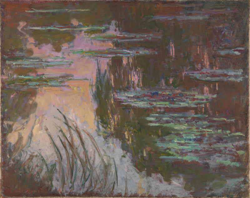 Åkander ved solnedgang W1719 - Claude Monet
