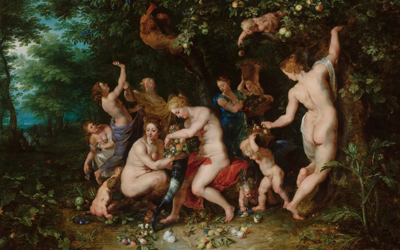 Nymfer fylder overflodshornet - Peter Paul Rubens