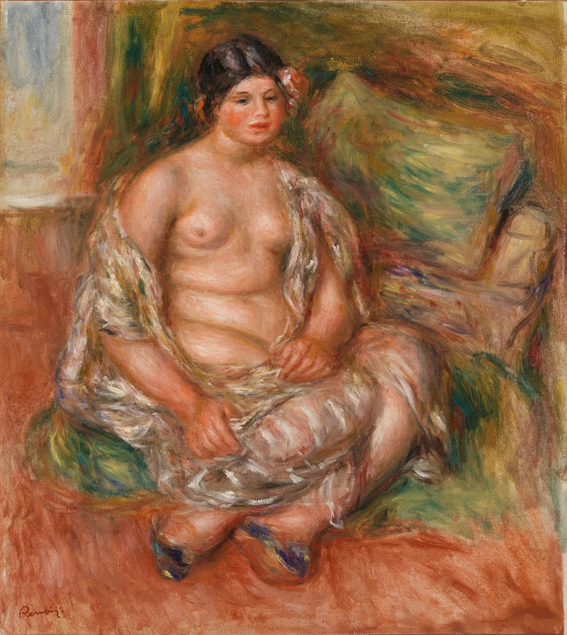 Siddende odalisque (Siddende odalisque) - Pierre-Auguste Renoir