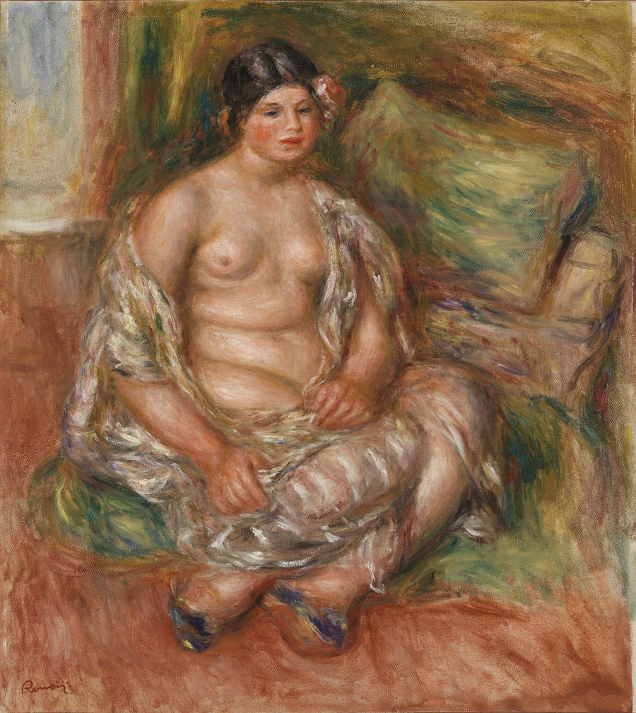 Siddende odalisque (Siddende odalisque) - Pierre-Auguste Renoir