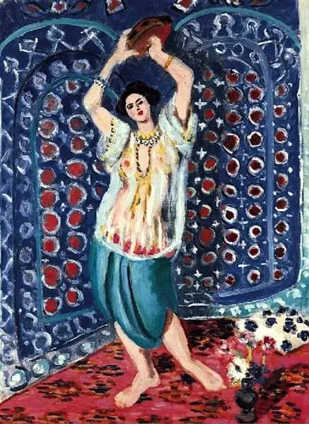 Odalisque med tamburin (Harmoni i blå) - Henri Matisse