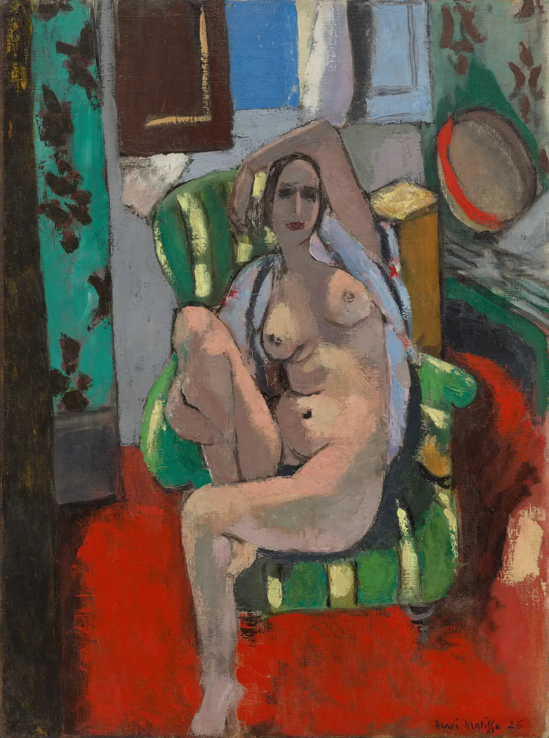 Reproduction du tableau « Odalisque au tambourin - Henri Matisse » par Alpha Reproduction en peinture à l’huile