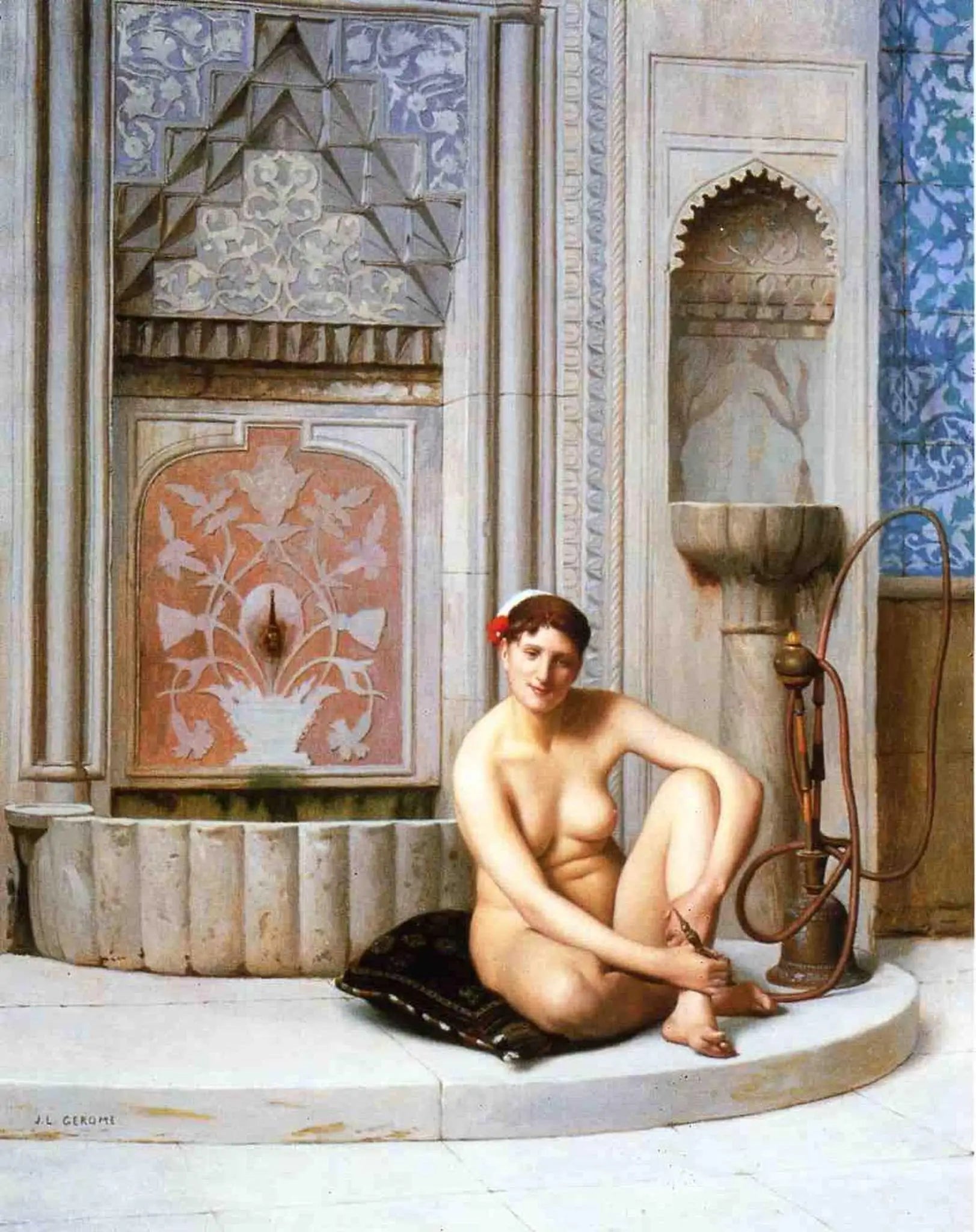 Reproduction du tableau « Odalisque - Jean-Léon Gérôme » par Alpha Reproduction en peinture à l’huile