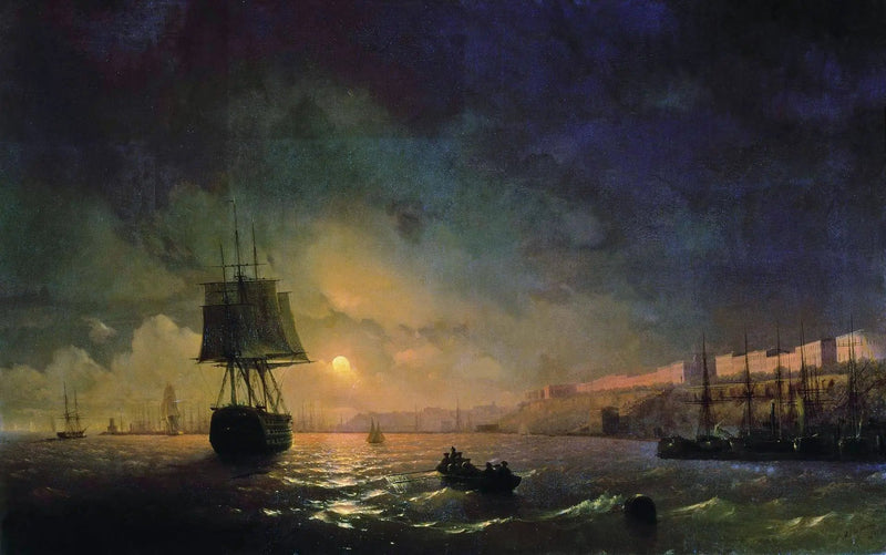Odessa i måneskin - Ivan Aïvazovski