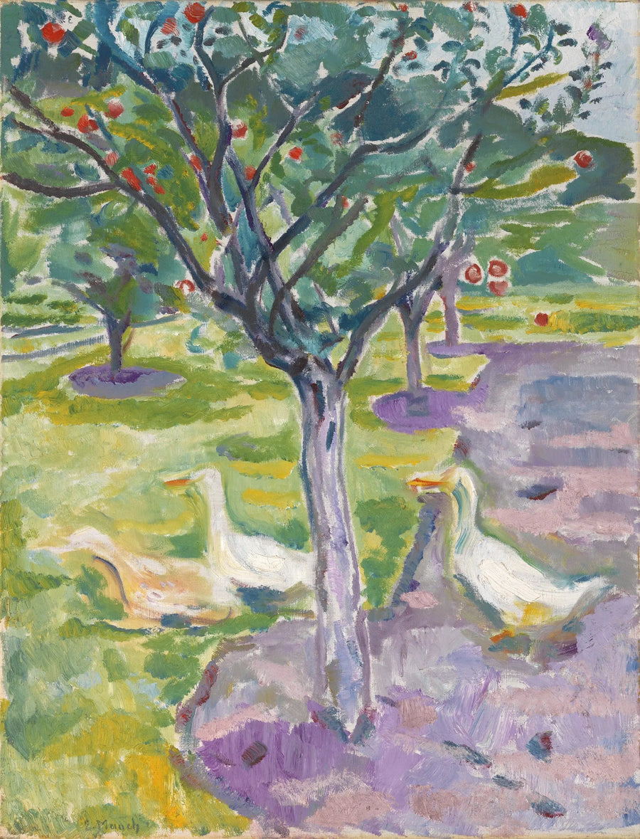 Gæs i haven - Edvard Munch