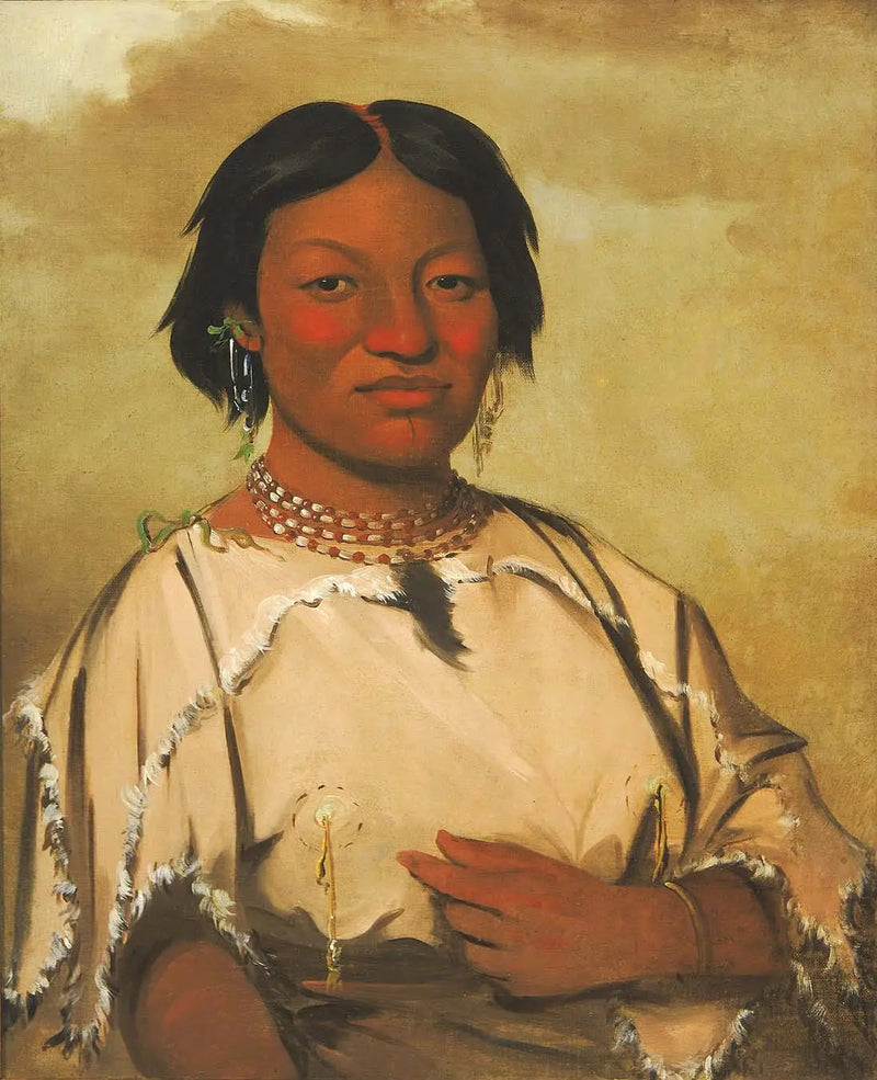 Oó-je-en-á-he-a, Kvinden der bor i en bjørnehul - George Catlin
