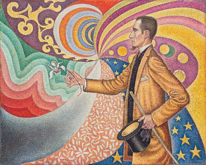 Opus om emalje af en rytmisk baggrund af mål og vinkler, af toner og nuancer, portræt af M. Félix Fénéon i 1890 - Paul Signac