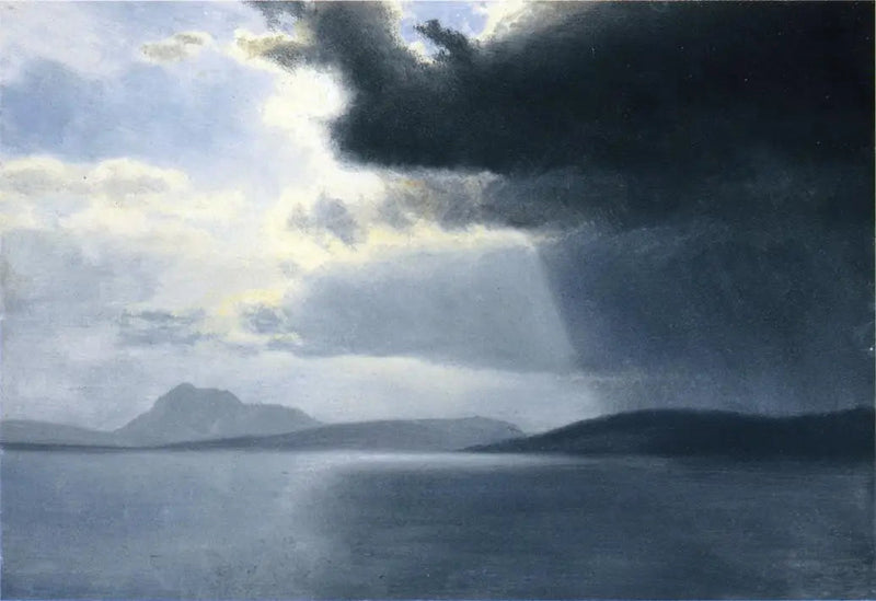 Forestående tordenvejr over Hudson-floden - Albert Bierstadt