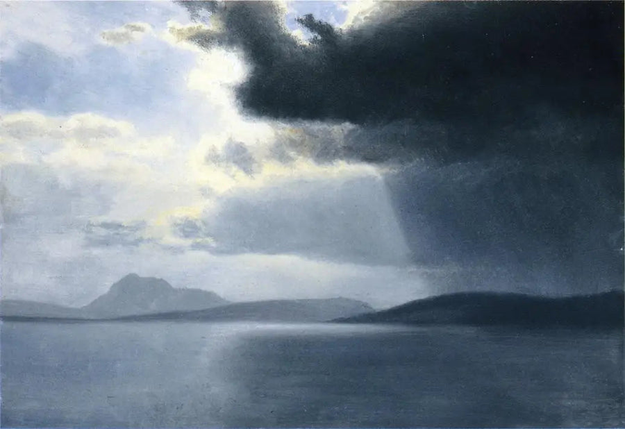 Forestående tordenvejr over Hudson-floden - Albert Bierstadt