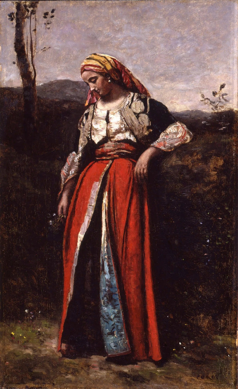 Orientale drømmende - Jean-Baptiste Camille Corot