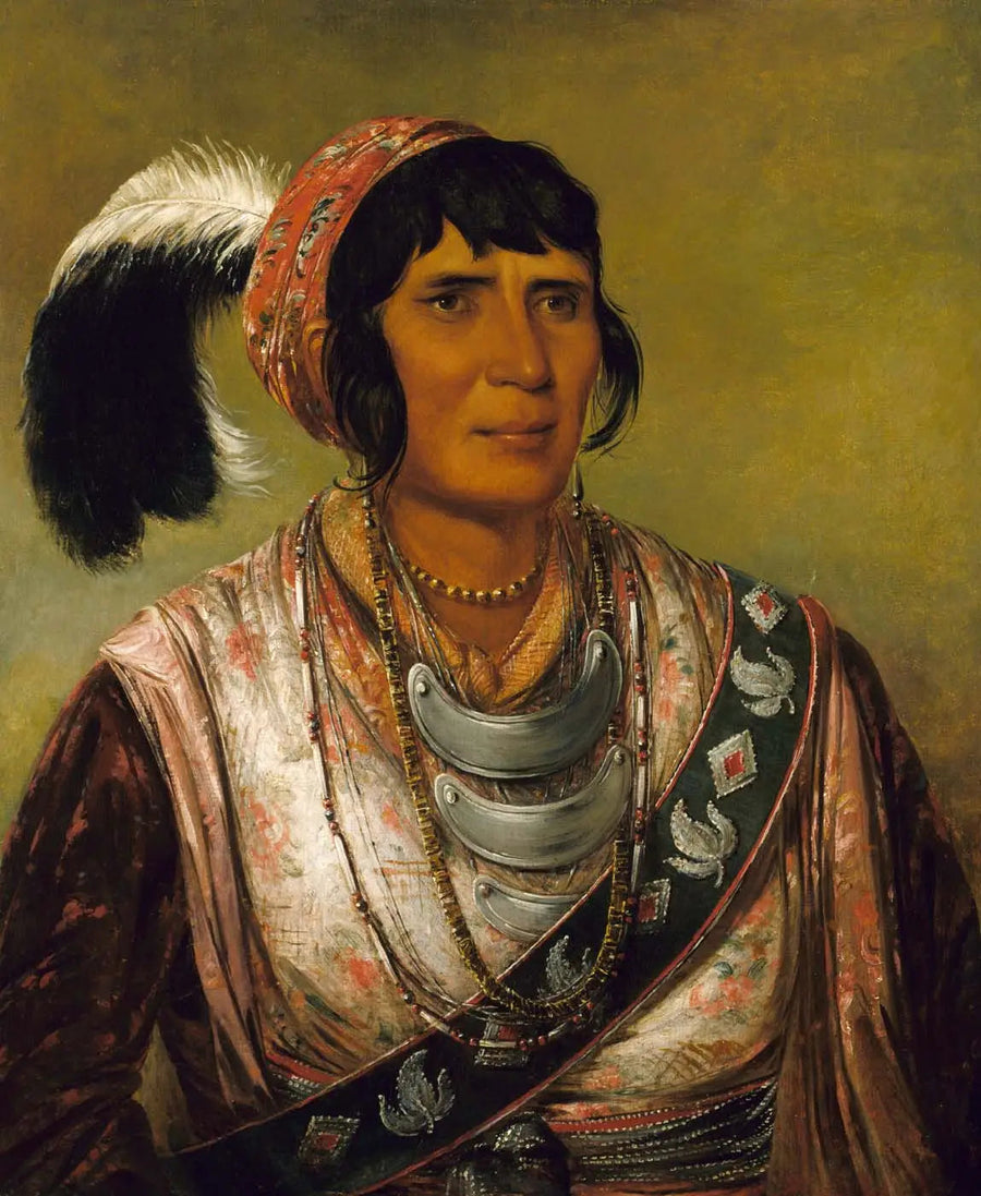 Os-ce-o-lá, den sorte drik, en storhedsværdig kriger - George Catlin